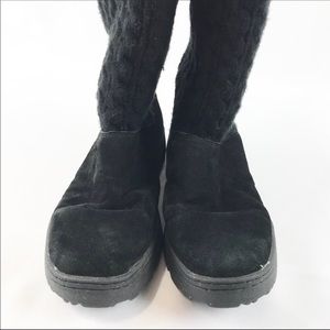 Slightly worn black suede Bear Paw Boot